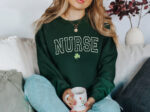 Varsity Nurse St Patricks Day Sweatshirt - Image 2